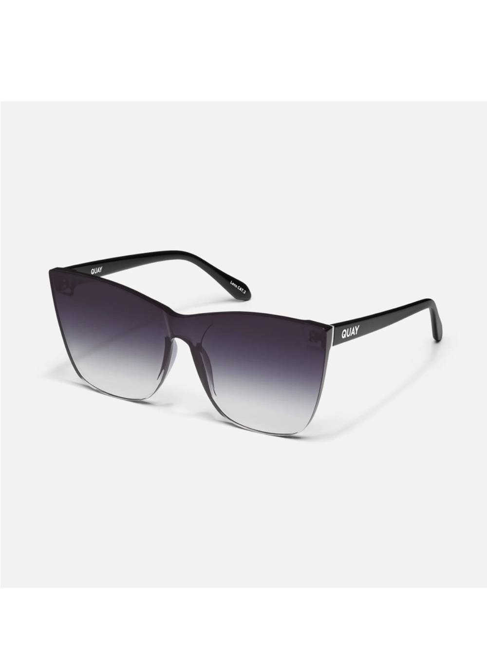 Quay Australia Come Thru Sunglasses Black Frame / Fade Lens
